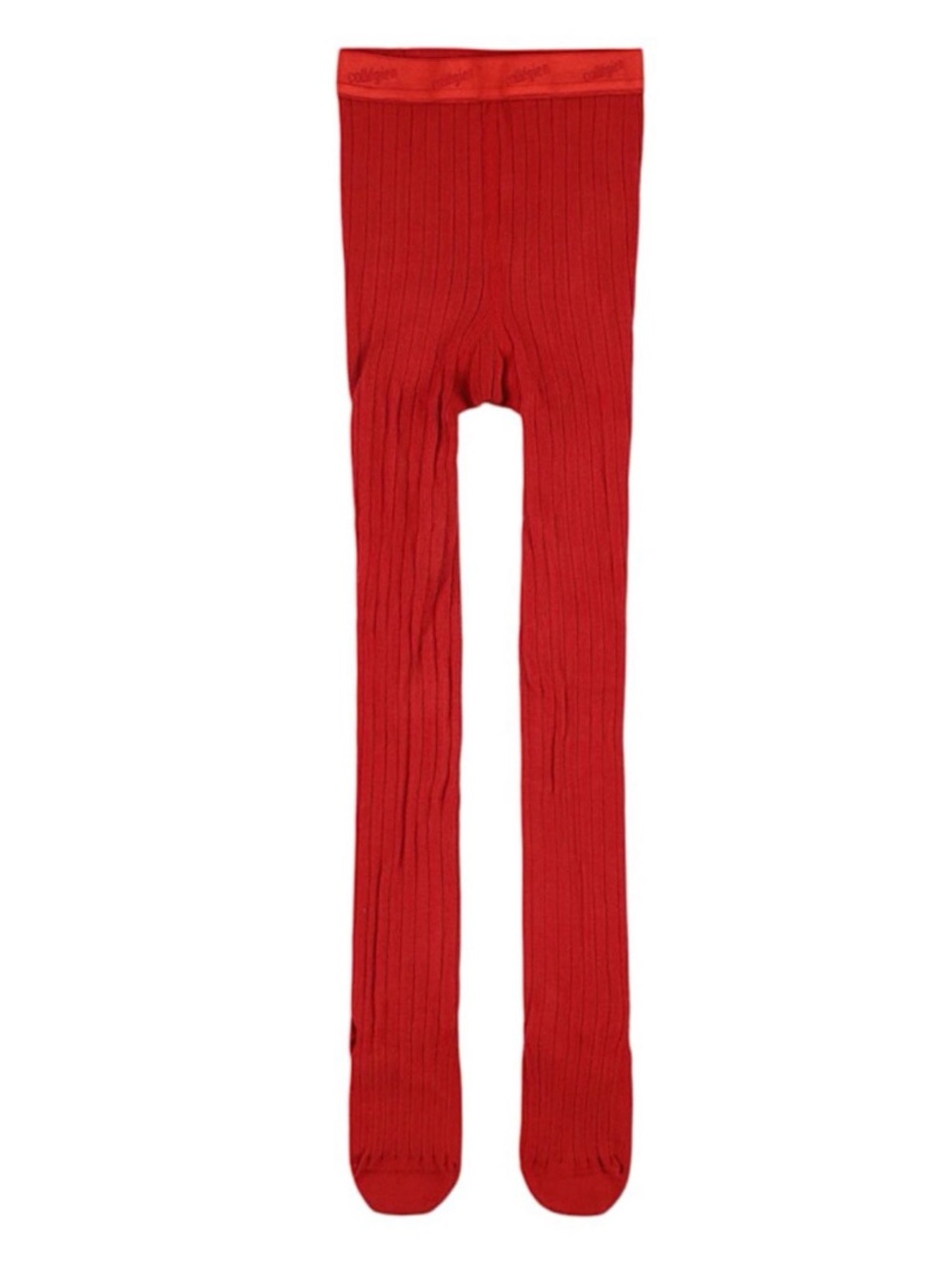 Kids Ribbed Red Tights